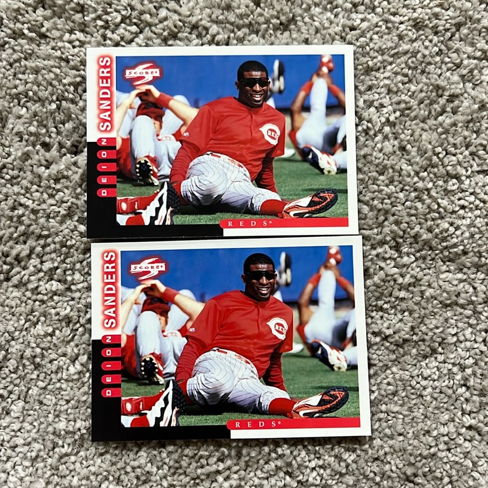 Deion Sanderson baseball card